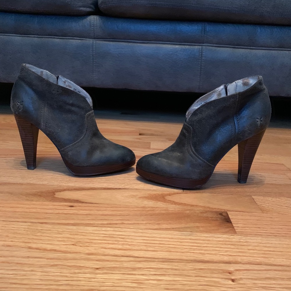 Leather booties